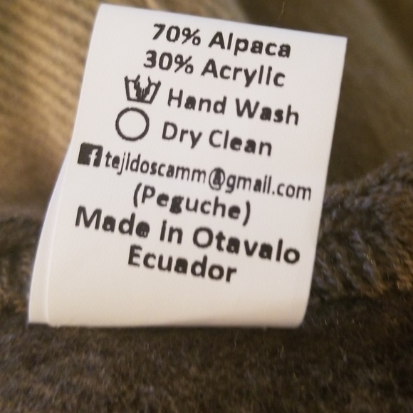 Alpaca brown poncho - Picture 6 of 6
